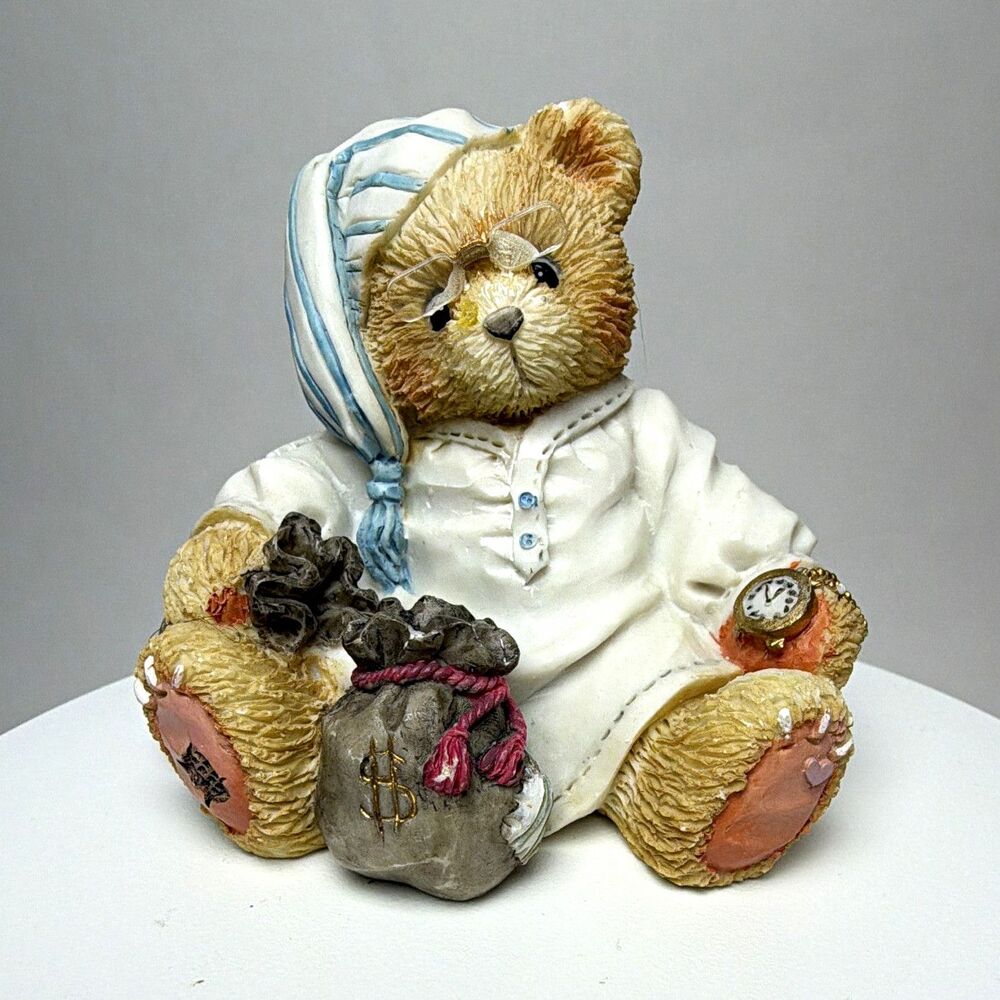 Cherished Teddies Priscilla Hillman 1994 Scrooge Bah Humbug Bear Figurine 617296